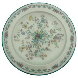 Vintage Noritake Japan Paradise Green 8223 W80 Floral 10" Round Dinner Plate